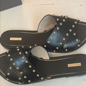 Louise et Cie Studded Black Sandals